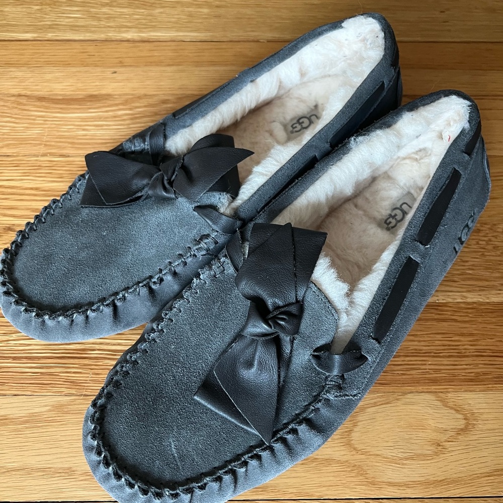 Ugg Moccasin Slippers Gray